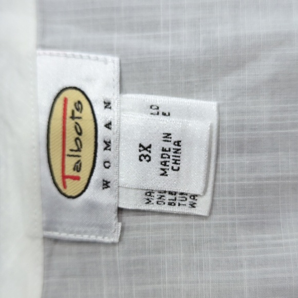 💥50% sale💥Talbots Woman semi sheer lightweight cotton blouse 3X #c124 - Picture 2 of 5